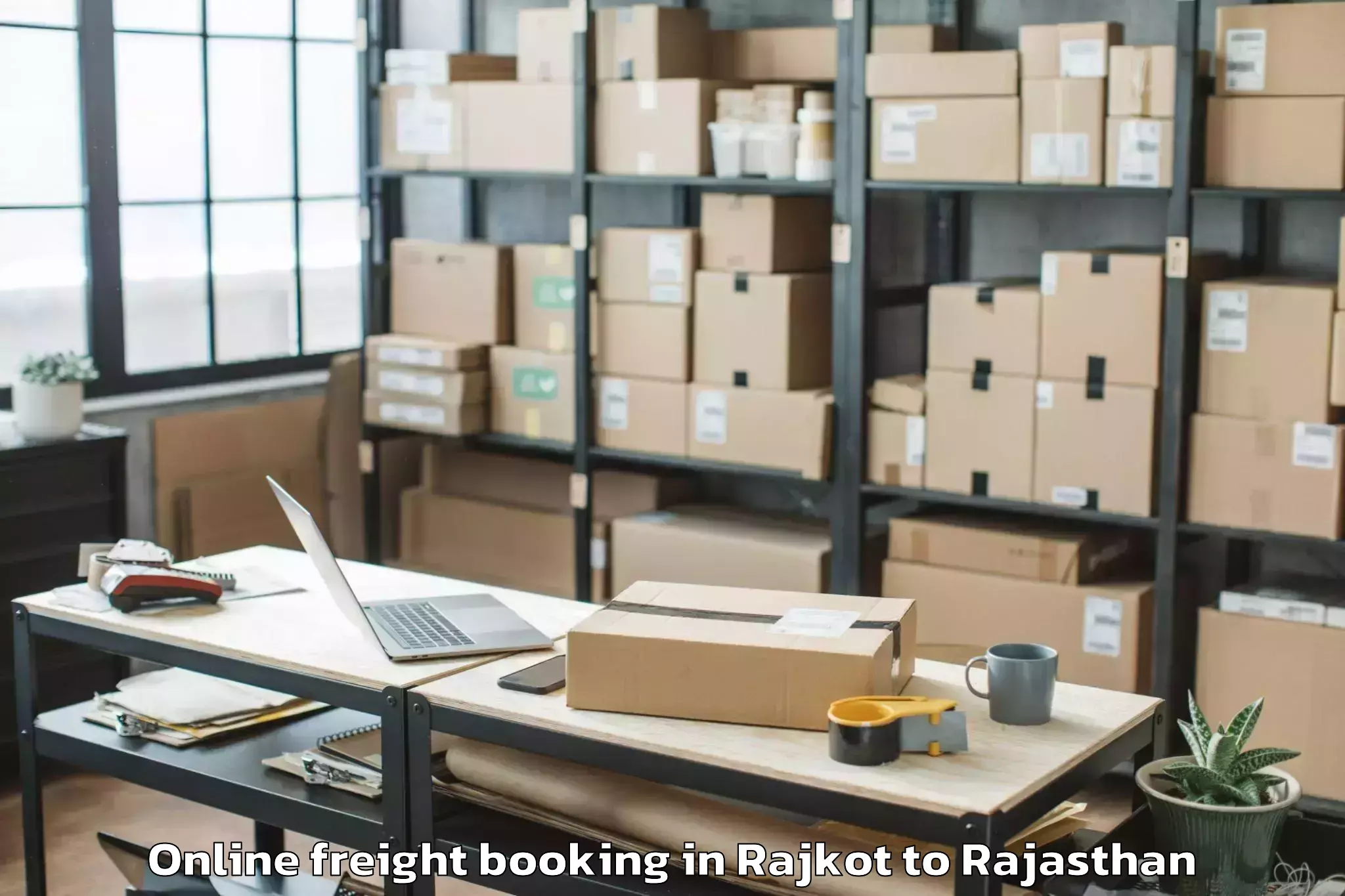 Leading Rajkot to Poornima University Jaipur Online Freight Booking Provider